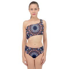 Abstract Kaleidoscope Digital Spliced Up Two Piece Swimsuit