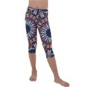 Abstract Kaleidoscope Digital Kids  Lightweight Velour Capri Leggings  View1