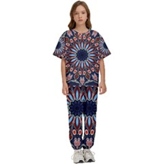 Abstract Kaleidoscope Digital Kids  Tee And Pants Sports Set by Jancukart