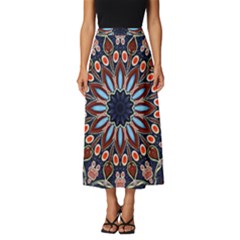 Abstract Kaleidoscope Digital Classic Midi Chiffon Skirt