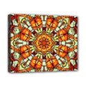 Kaleidoscope Floral Pattern Rosette Canvas 10  x 8  (Stretched) View1