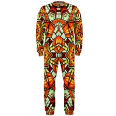 Kaleidoscope Floral Pattern Rosette Onepiece Jumpsuit (men)