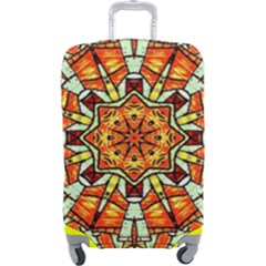 Kaleidoscope Floral Pattern Rosette Luggage Cover (large)