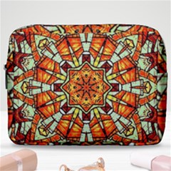 Kaleidoscope Floral Pattern Rosette Make Up Pouch (large)