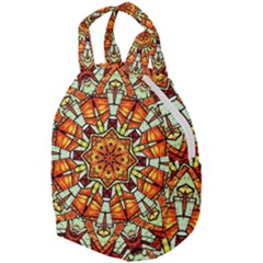 Kaleidoscope Floral Pattern Rosette Travel Backpacks by Jancukart