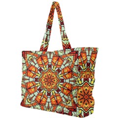 Kaleidoscope Floral Pattern Rosette Simple Shoulder Bag