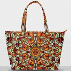 Kaleidoscope Floral Pattern Rosette Back Pocket Shoulder Bag 