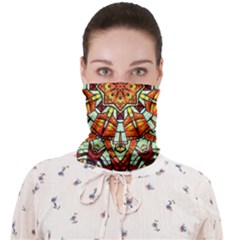 Kaleidoscope Floral Pattern Rosette Face Covering Bandana (adult) by Jancukart