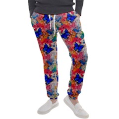 Butterflies Blue Pattern Girly Men s Jogger Sweatpants