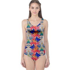 Butterflies Blue Pattern Girly One Piece Swimsuit