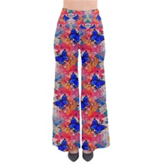 Butterflies Blue Pattern Girly So Vintage Palazzo Pants by Jancukart