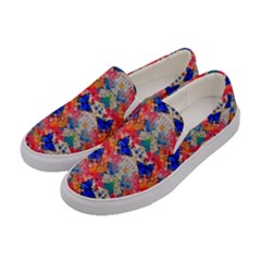 Butterflies Blue Pattern Girly Women s Canvas Slip Ons