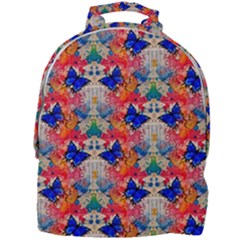 Butterflies Blue Pattern Girly Mini Full Print Backpack