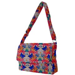 Butterflies Blue Pattern Girly Full Print Messenger Bag (s)