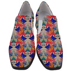 Butterflies Blue Pattern Girly Women Slip On Heel Loafers