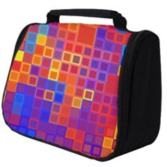 Squares Geometric Colorful Fluorescent Full Print Travel Pouch (Big)