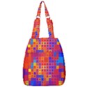 Squares Geometric Colorful Fluorescent Center Zip Backpack View1