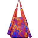 Squares Geometric Colorful Fluorescent Center Zip Backpack View2