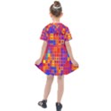 Squares Geometric Colorful Fluorescent Kids  Sailor Dress View2