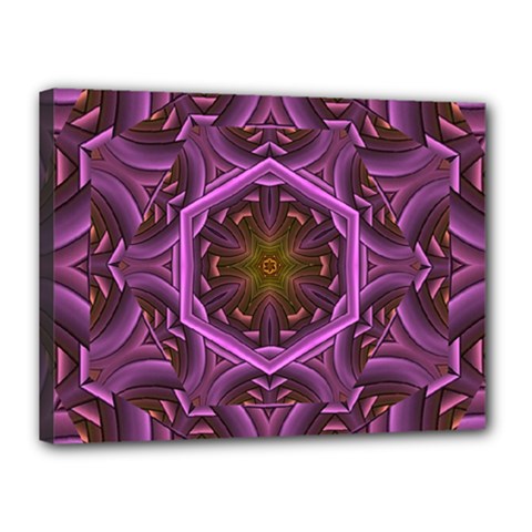 Rosette Mosaic Kaleidoscope Abstract Background Canvas 16  X 12  (stretched) by Jancukart