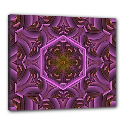 Rosette Mosaic Kaleidoscope Abstract Background Canvas 24  X 20  (stretched)