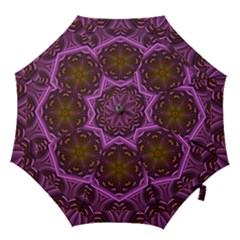 Rosette Mosaic Kaleidoscope Abstract Background Hook Handle Umbrellas (large)