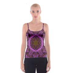 Rosette Mosaic Kaleidoscope Abstract Background Spaghetti Strap Top