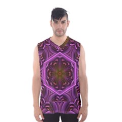 Rosette Mosaic Kaleidoscope Abstract Background Men s Basketball Tank Top