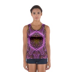 Rosette Mosaic Kaleidoscope Abstract Background Sport Tank Top 