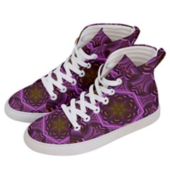 Rosette Mosaic Kaleidoscope Abstract Background Men s Hi-top Skate Sneakers by Jancukart