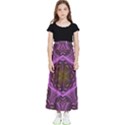 Rosette Mosaic Kaleidoscope Abstract Background Kids  Flared Maxi Skirt View1