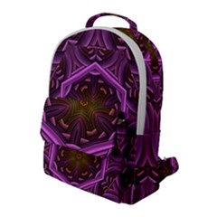 Rosette Mosaic Kaleidoscope Abstract Background Flap Pocket Backpack (large)