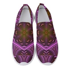 Rosette Mosaic Kaleidoscope Abstract Background Women s Slip On Sneakers