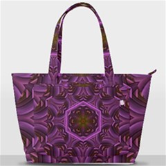 Rosette Mosaic Kaleidoscope Abstract Background Back Pocket Shoulder Bag  by Jancukart