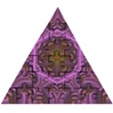 Rosette Mosaic Kaleidoscope Abstract Background Wooden Puzzle Triangle View1