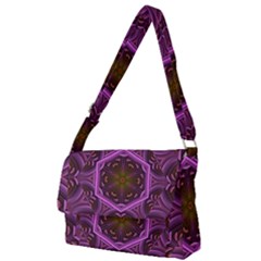 Rosette Mosaic Kaleidoscope Abstract Background Full Print Messenger Bag (l)