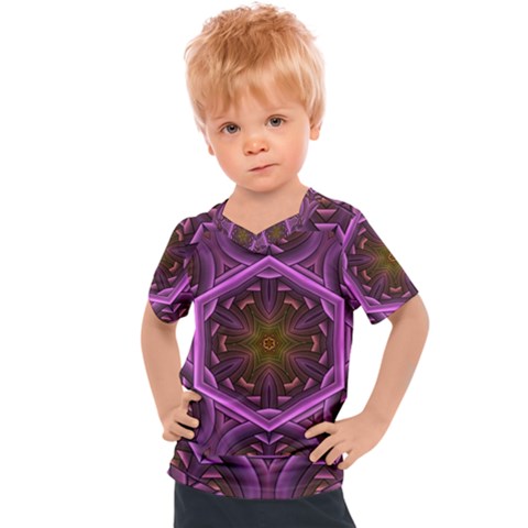 Rosette Mosaic Kaleidoscope Abstract Background Kids  Sports Tee by Jancukart