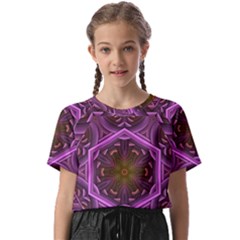 Rosette Mosaic Kaleidoscope Abstract Background Kids  Basic Tee