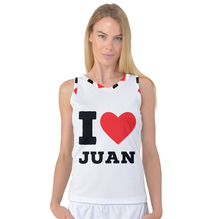 I love juan Women s Basketball Tank Top