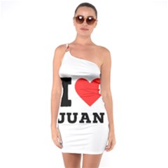 I Love Juan One Shoulder Ring Trim Bodycon Dress by ilovewhateva