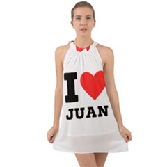 I Love Juan Halter Tie Back Chiffon Dress