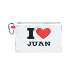 I Love Juan Canvas Cosmetic Bag (small) by ilovewhateva