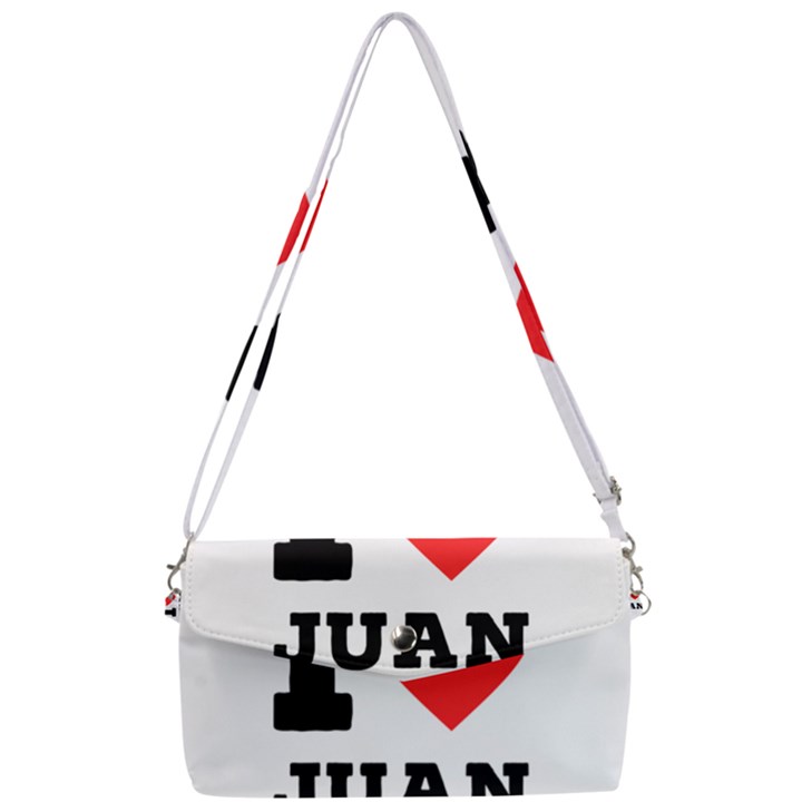 I love juan Removable Strap Clutch Bag