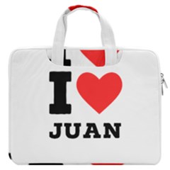 I Love Juan Macbook Pro 16  Double Pocket Laptop Bag  by ilovewhateva