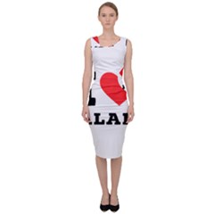 I Love Alan Sleeveless Pencil Dress by ilovewhateva