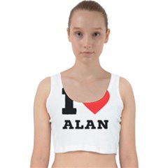 I Love Alan Velvet Racer Back Crop Top by ilovewhateva