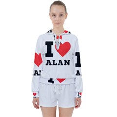 I Love Alan Women s Tie Up Sweat by ilovewhateva