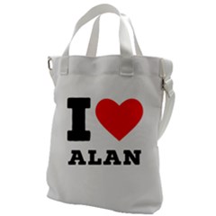 I Love Alan Canvas Messenger Bag by ilovewhateva