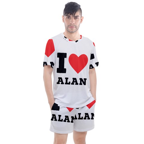 I Love Alan Men s Mesh Tee And Shorts Set by ilovewhateva