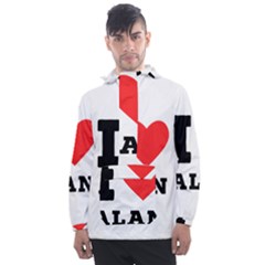 I Love Alan Men s Front Pocket Pullover Windbreaker by ilovewhateva